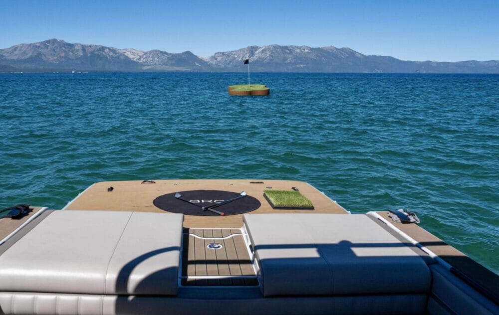 Arc green from boat