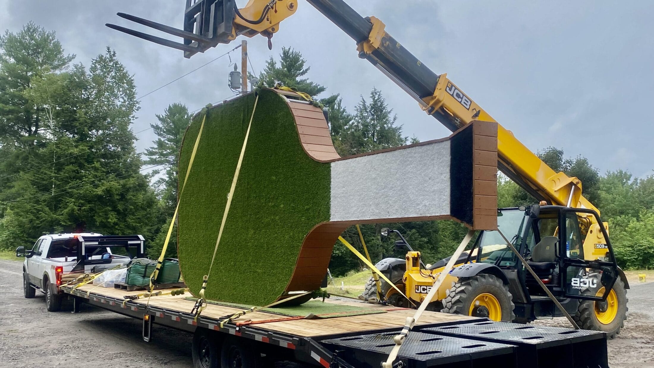 Green installation, from a forklift